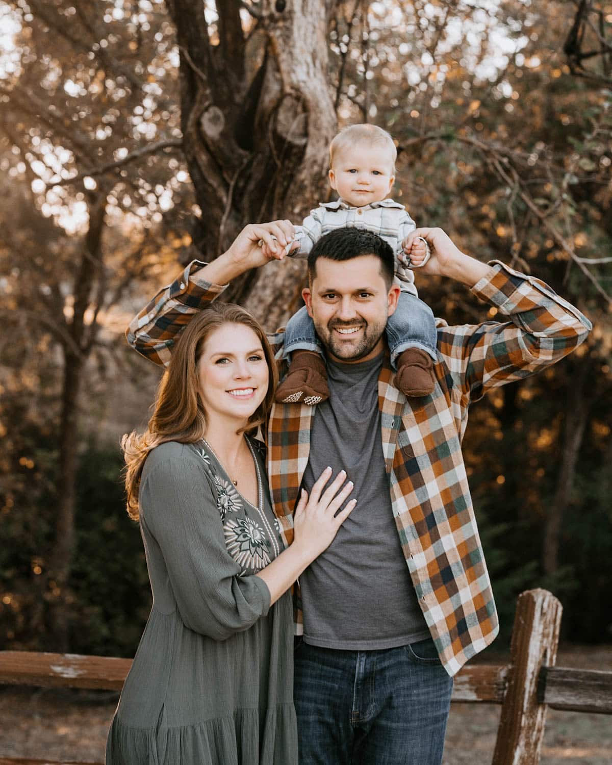 Harry Myers Park Rockwall Family Photographer – Fall Session Rockwall family photography session at Harry Myers Park featuring parents and toddler during golden hour.